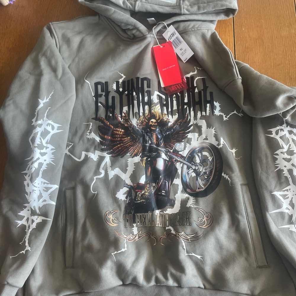 Fifth Loop Flying Skull Graphic Hoodie